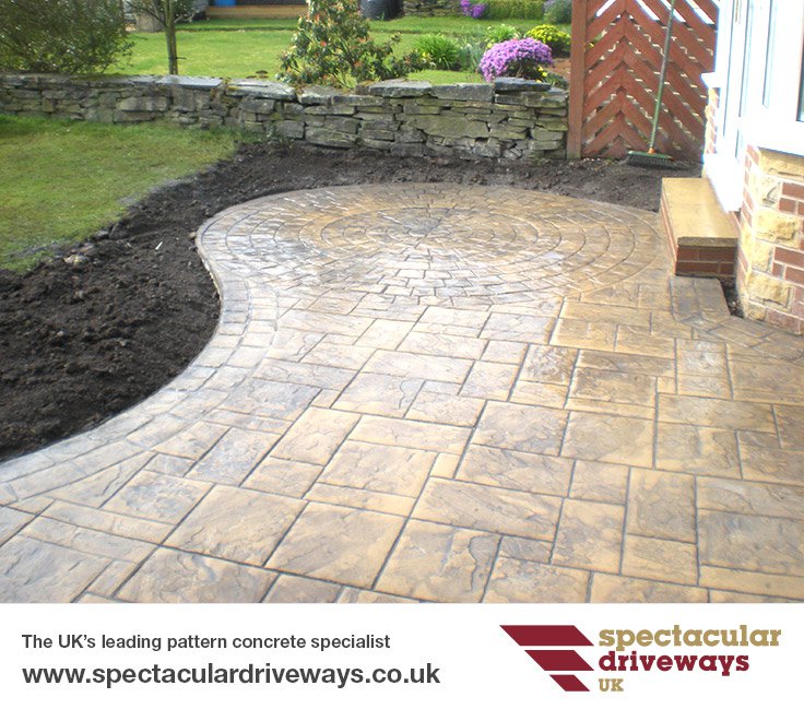 Pattern Imprinted Concrete Patios in the UK | Decorative Pattern